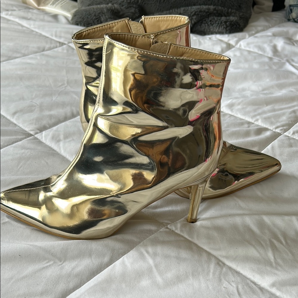 Gold Ankle Boots